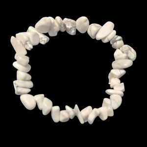 White Stone Beaded Bracelet